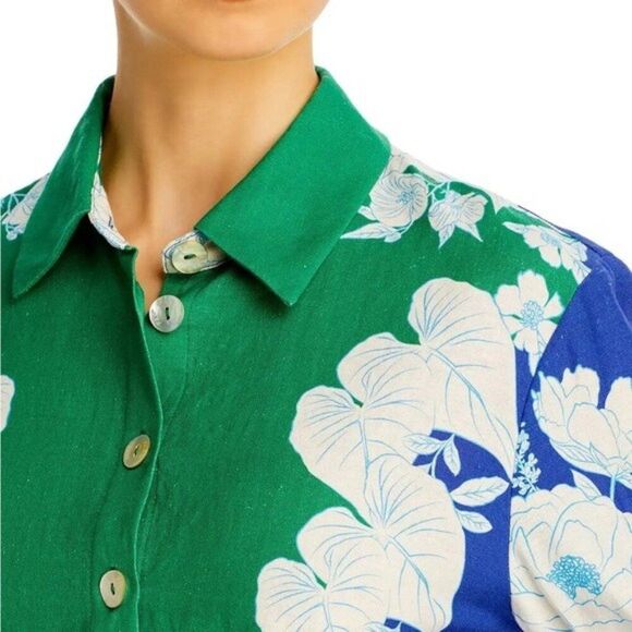 FarmRio Soft Garden Linen Blend Floral Shirt, NWT, Size XL - Picture 6 of 16
